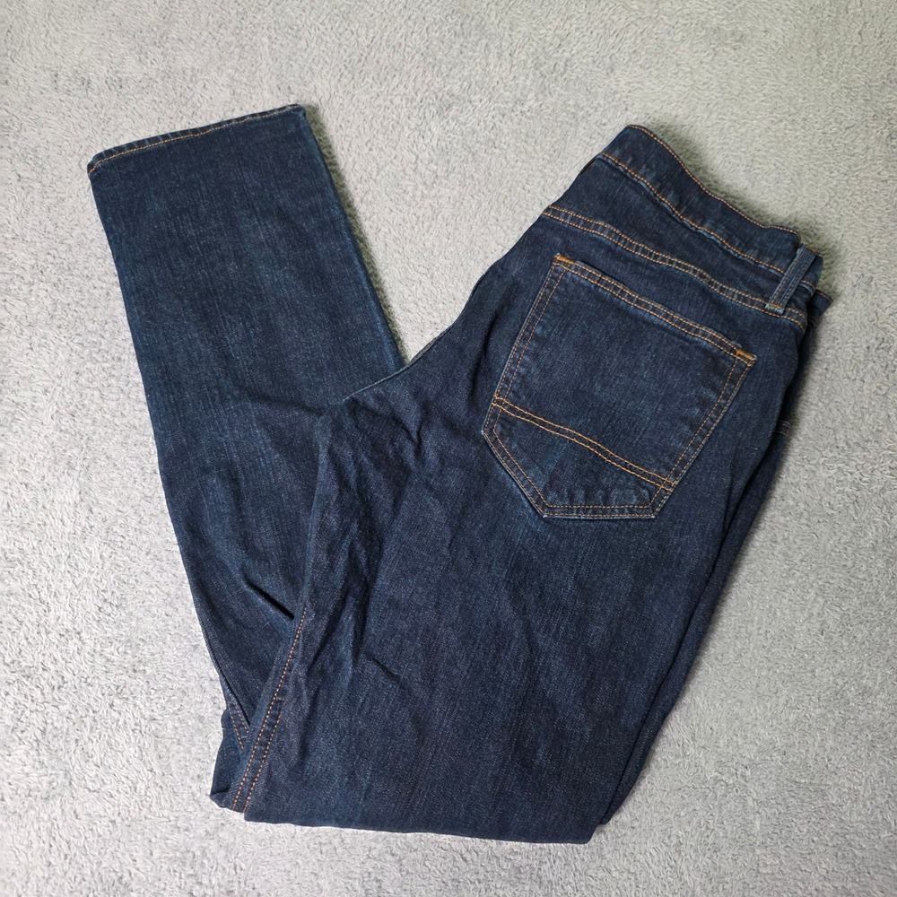 Arizona Men 36x32 Slim Straight Jeans Dark Wash Flex Stretch Denim 5661